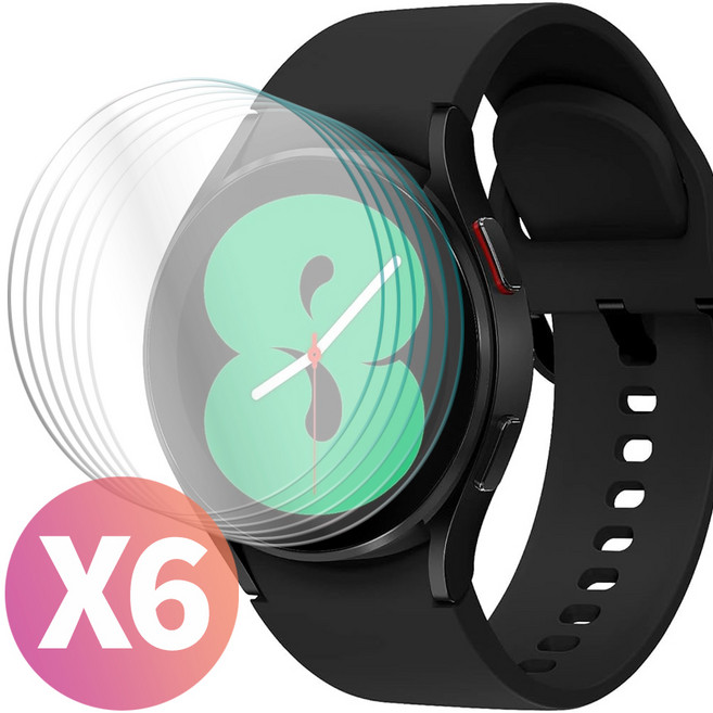 스톤스틸 3+3 갤럭시 워치4 40mm 44mm 클래식 42mm 46mm PET 액정 보호 필름, 6개