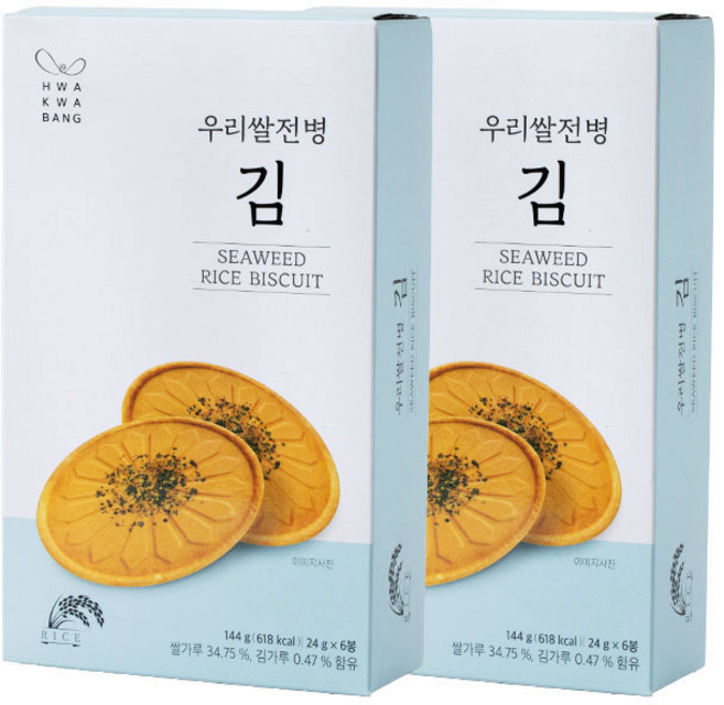 화과방 우리쌀전병 김, 144g, 6개