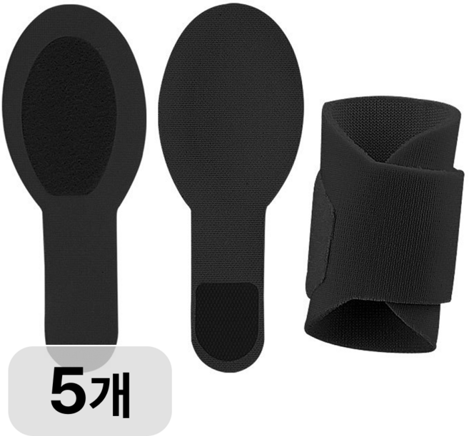 손가락 고정 보호대 벨크로 밴드 스트랩 블랙, 5개