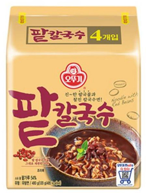 오뚜기 자취음식 야식 든든한끼 팥칼국수 황금비율 120g 4개