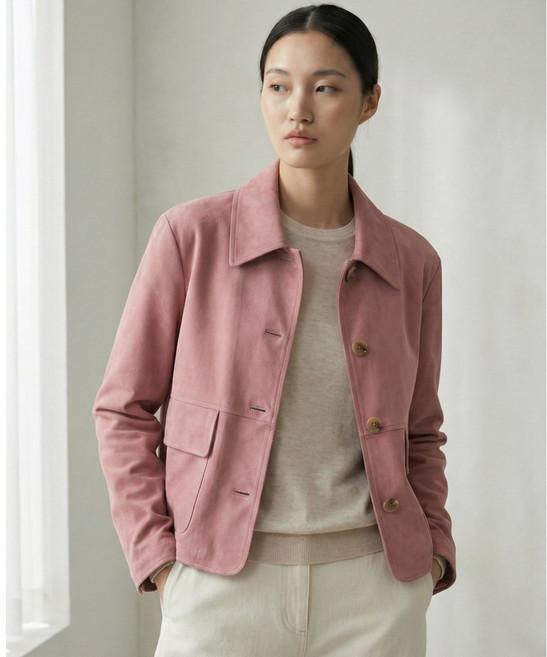 FAUX 스웨이드 여성 자켓 간절기