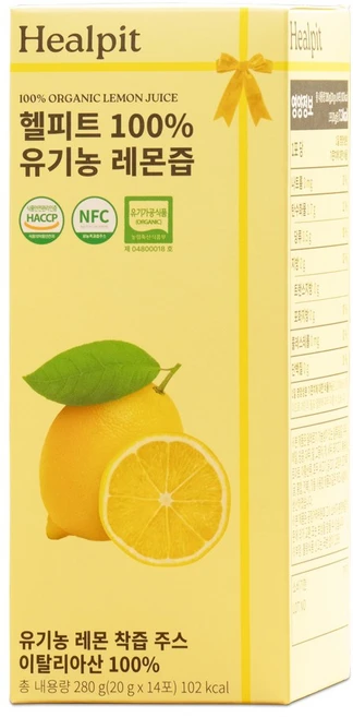 헬피트 유기농 레몬수 NFC 착즙 스틱 레몬즙, 1개, 280g - 쿠팡