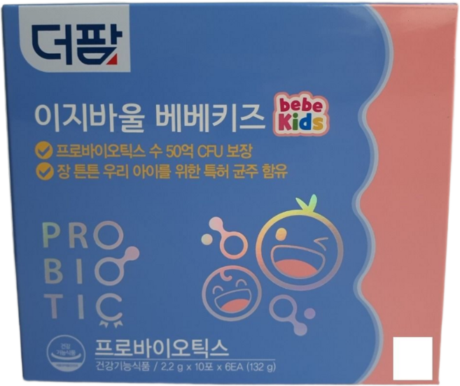 [약국전용] 더팜 이지바울 베베키즈 60포 x 1통 2개월분 50억 CFU 보장 프로바이오틱스 우리아이 장튼튼 장건강 맞춤 특허 유산균, 1개, 60회분