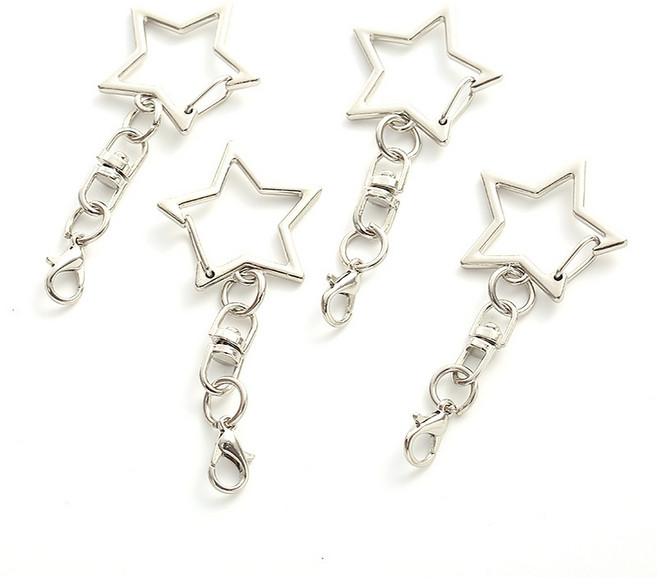 열쇠고리 연결키링 18pcs, 별 실버, 1개