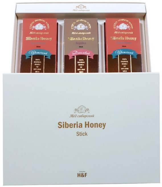 시베리아 꿀 스틱 선물 세트 세계5대 명품꿀 러시아 알타이 토종 야생화 숙성 수입 자연산 벌꿀, 당귀꿀 150g 3개, 쇼핑백 선택안함, 450g, 1세트