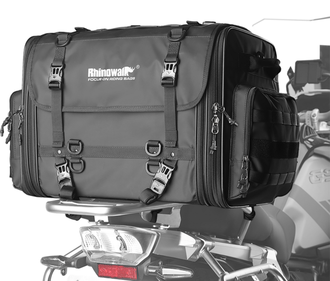 라이노워크 오토바이 리어백 45L 바이크 가방 테일백 시트백 MTR4045, 블랙