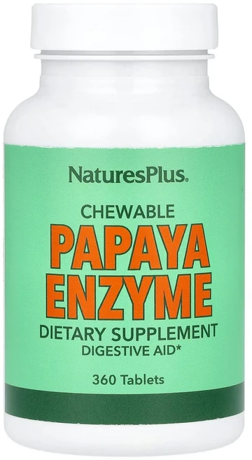 네이쳐스플러스 츄어블 파파야 효소 보충제 360정 알약, 1개 - 쿠팡