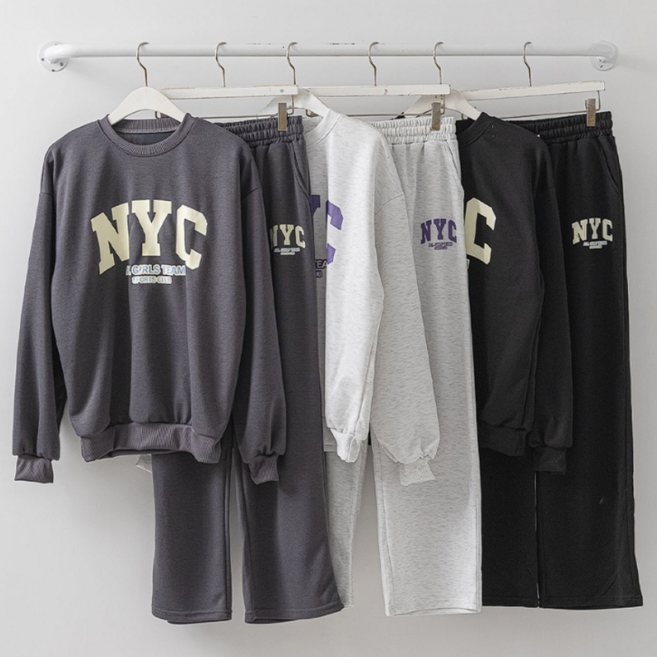 라라로엔픽 여성 루즈핏 트레이닝 상하의 세트