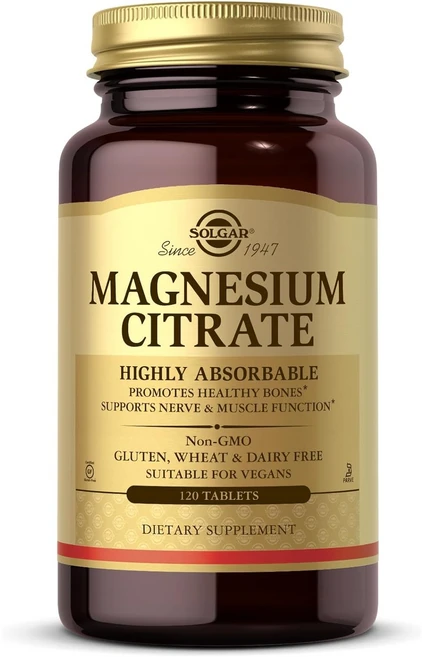 [정품 미국 배송] 솔가 마그네슘 시트레이트 120정 (타블렛) Solgar Magnesium Citrate, 1개 - 쿠팡