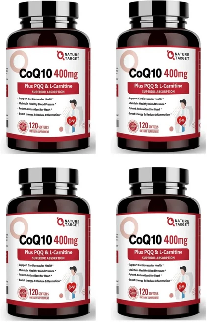 Nature Target CoQ10 코엔자임 400mg 120캡슐 x4, 4개, 120정 - 쿠팡