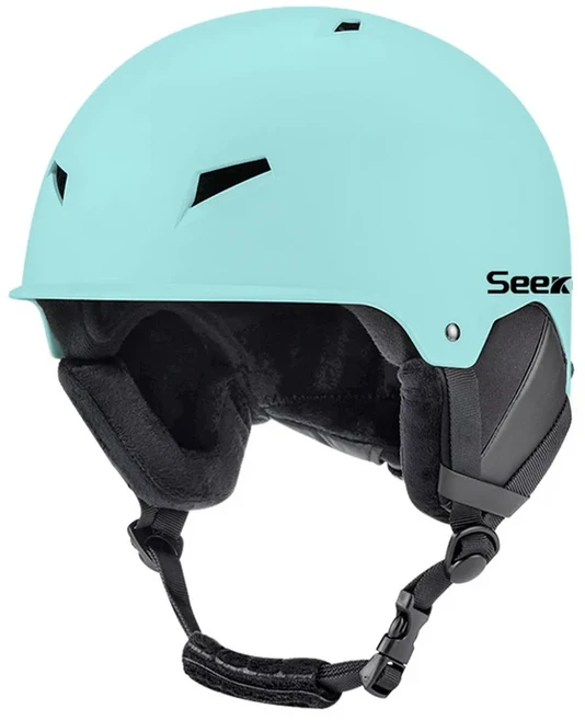 SEEKER의 안전 스키 헬멧은 가볍고 조절 가능하며 통기성이 좋고 편안한 남녀 공용 야외 스포츠 헬멧입, 선택01S 51-54CM, 06 light cyan
