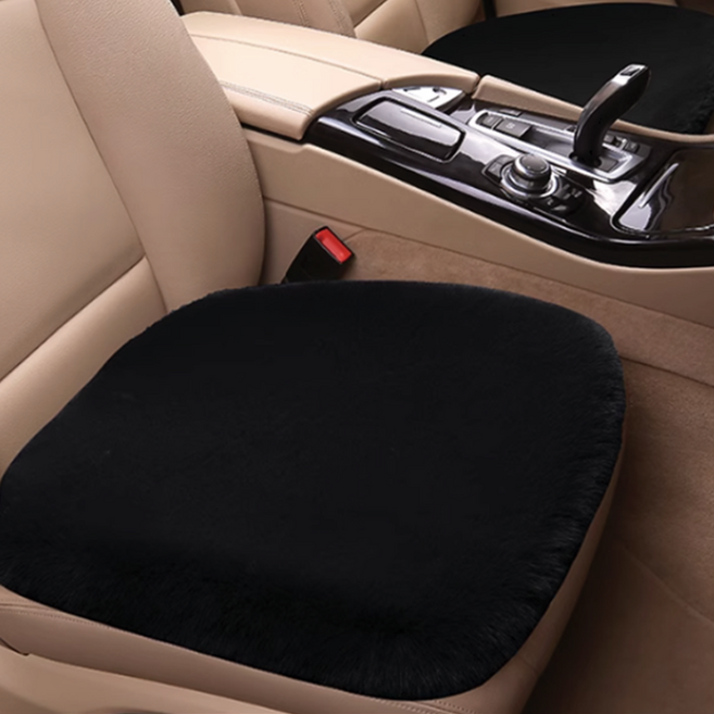 (시즌off 특가) 1+1 시크벤 포근한 극세사 겨울 방석 따뜻한 차량용 의자 자동차 시트 FW01, 블랙, 2개