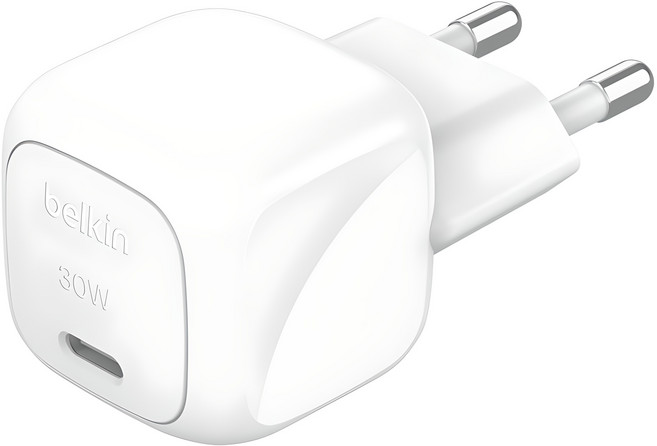 벨킨 부스트차지 USB-C PPS 30W 초소형 고속충전기 WCA008krWH, 화이트, 1개