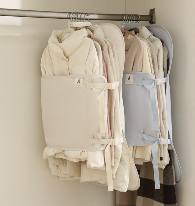 리브온 벽걸이 패브릭 수납포켓 다용도 정리함 걸이형 오거나이저, 1개, 베이지