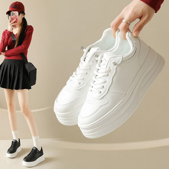 여성 키높이 스니커즈 발편한 운동화 사계절 통굽 5cm
