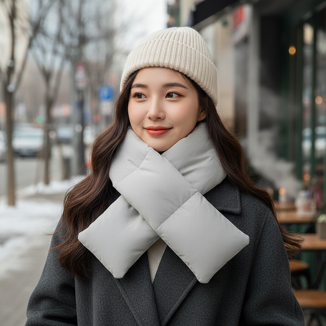 그리뉴얼 경량 패딩 목도리 머플러