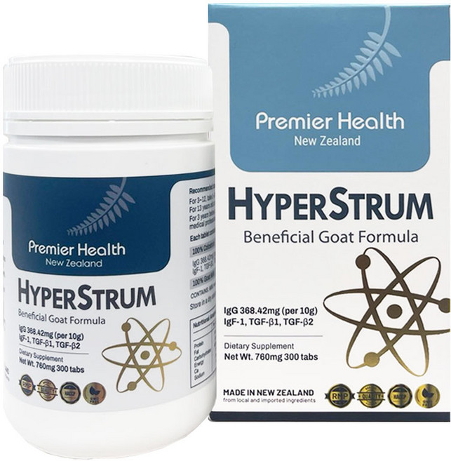 프리미어헬스 뉴질랜드 하이퍼스트럼 스템 플러스 초유 산양유 300정 3개