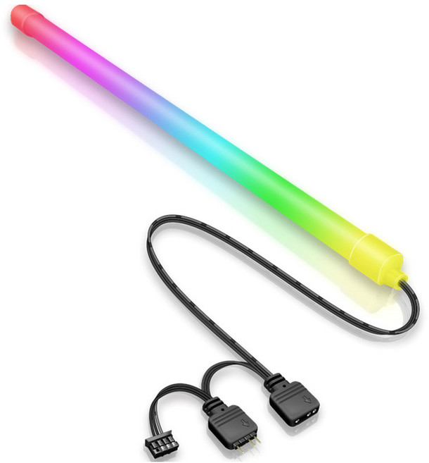 UTHAI LP-Y360 ARGB 5V3PIN 섀시 라이트 바 컴퓨터 장식 실리콘 LED 신성한 빛 동기 RGB, 1개