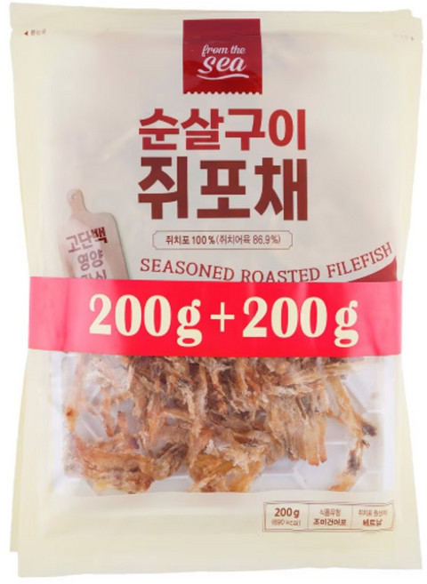 순살구이 쥐포채, 2개, 200g