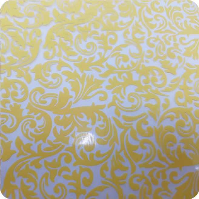 초콜릿 전사지 3ea 아라베스크(옐로우) No1724, 3개, 3g