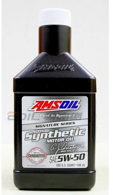 AMSOIL Signature Series 全合成機油 SAE 5W-50 946毫升 有效保護引擎 提升燃油效率, 1個, 5W50