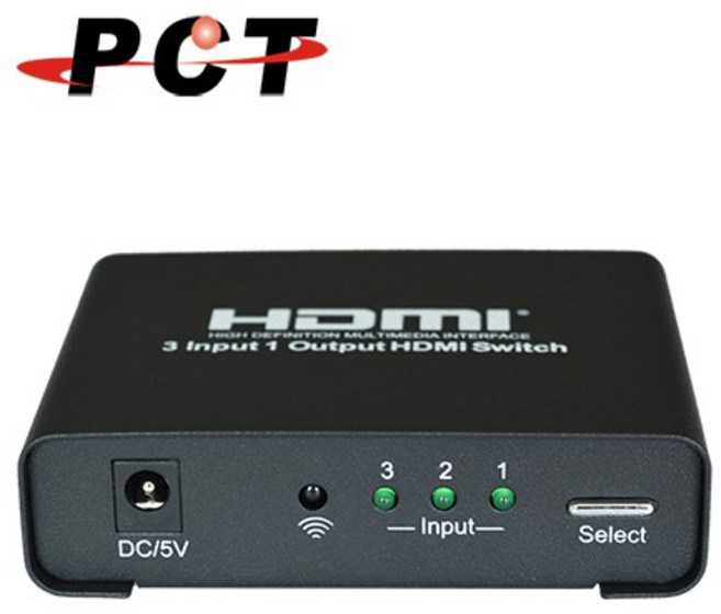 PCT 3進1出 HDMI 2.0 影音切換器, 1個