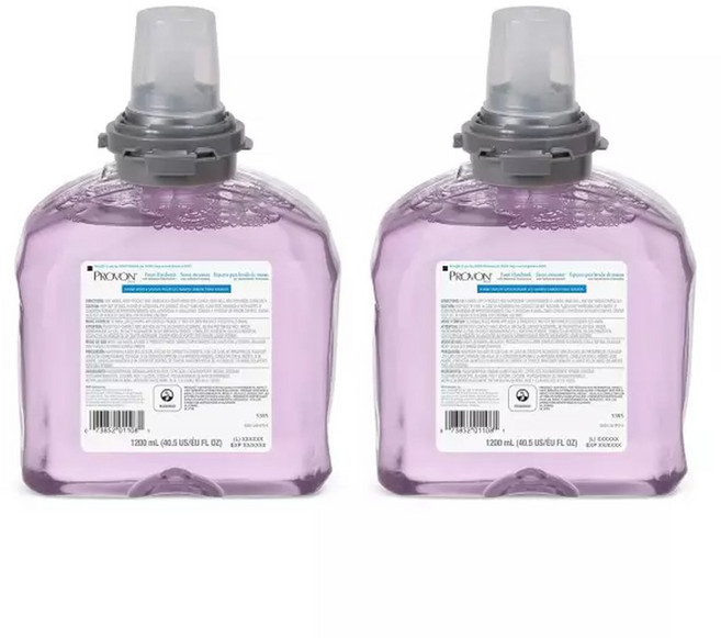 보습제가 포함된 GOJO Provon 발포 핸드워시 크랜베리 향 1200mL 폼 핸드 비누 리필 프로von TFX, 1개, 1.2L