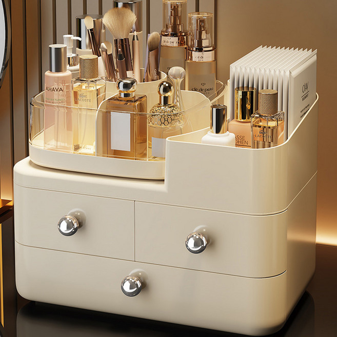 KDNC 서랍형 칸막이 회전 화장품 정리함, 그림, 1개