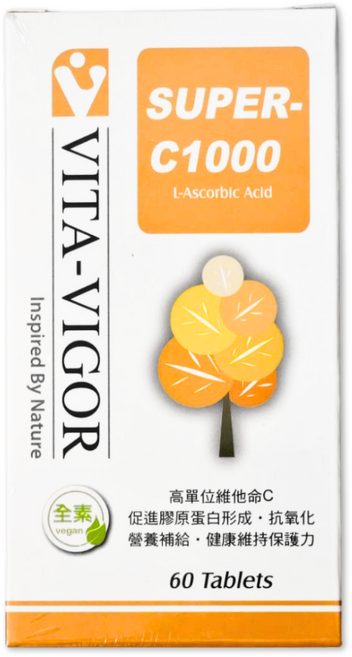 VITA-VIGOR SUPER-C1000 維他命C錠, 1個, 60顆