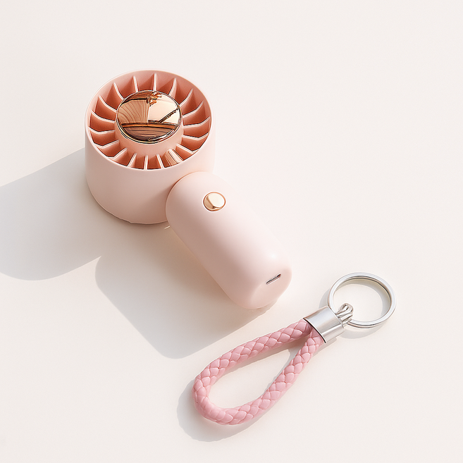 윈디큐티 휴대용 손 선풍기 저소음 미니 BLDC, 핑크