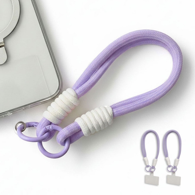 라미 핸드폰 도난방지 손목 스트랩 2개, 1세트, 바이올렛