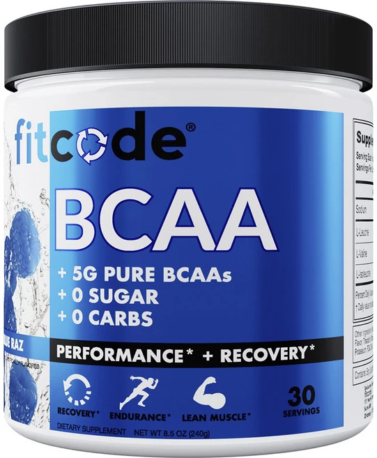 핏코드 BCAA 블루 라즈 맛, 1개, 240g - 쿠팡