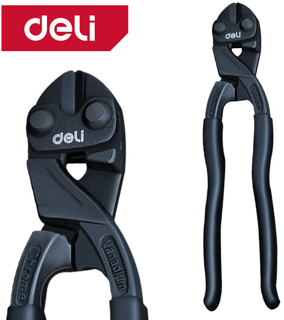 델리툴즈 와이어 절단기 커터 철사 철근 전선 자물쇠 8인치 캇타기 절단, 블랙 절단기 (DL2685Z), 1개