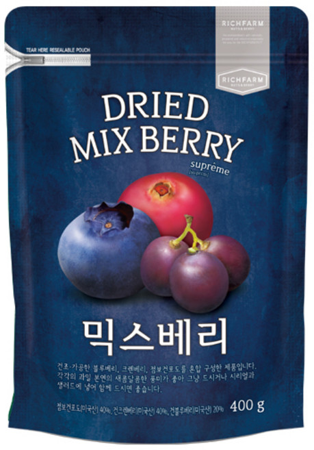 리치팜너트 믹스베리 400g, 10개