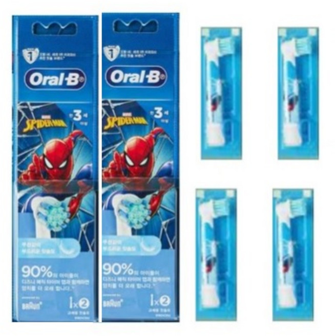 오랄비 어린이 전동 칫솔 스테이지스 파워 스타워즈 리필모 랜덤발송, EB10, 4개