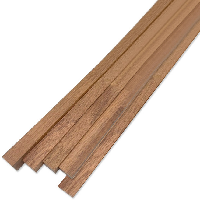 아이베란다 멀바우 집성 각재 각목 쫄대 다루끼 몰딩 목재 두께12mm 폭30mm, 5개, 1200mm