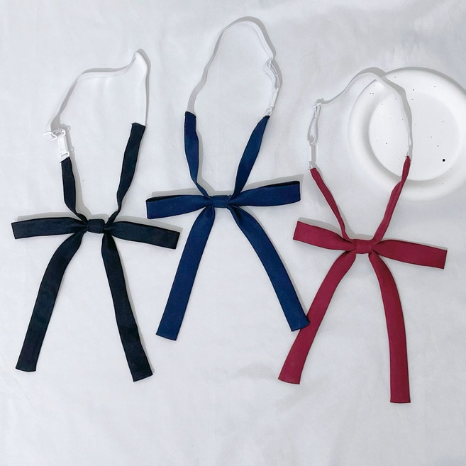 리본넥타이 끈타이 나비 교복 얇은 끈 자동 넥타이 프레피룩 jk 대만 일본