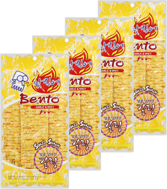 벤토 맛징어 갈릭앤스파이시, 12g, 4개