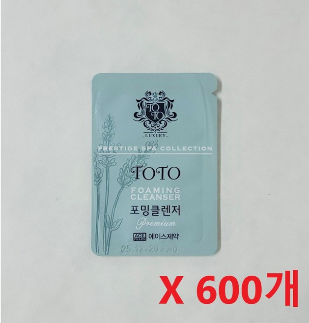 빠른배송 토토 프리미엄 포밍 클렌저 폼클렌징 정품 클렌징 워터, 3ml, 600개
