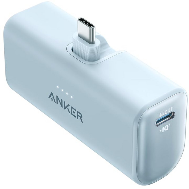 Anker Nano Power Bank (22.5W Built-In USB-C Connector) 5000mAh iPhone 16 15 (모바일 소형