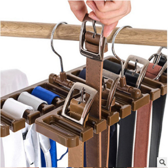 더쏠 넥타이 벨트 걸이 타이 정리대 회전형, 블랙, 3개