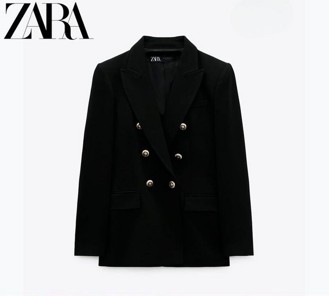 ZARA 자라 클래식 메탈 버튼 베이직 블레이저 여자 정장 자켓 슬림핏 2284646