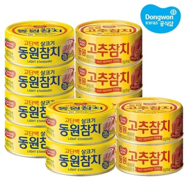동원 [동원] 살코기참치 150g x 6개 + 고추참치, 12개