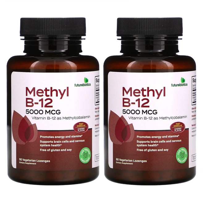 퓨쳐바이오틱스 메틸 B12 체리 5000mcg 베지 사탕 90정, 2개 - 쿠팡