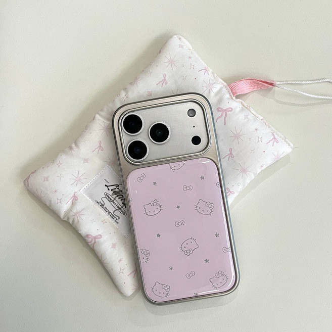 헬로키티 핑크 글로시 아이폰 케이스