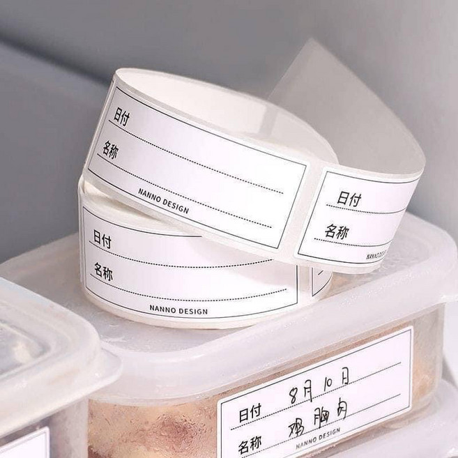 收納小幫手 日付無痕標籤貼紙 日期貼 食物貼, 1個, 100貼