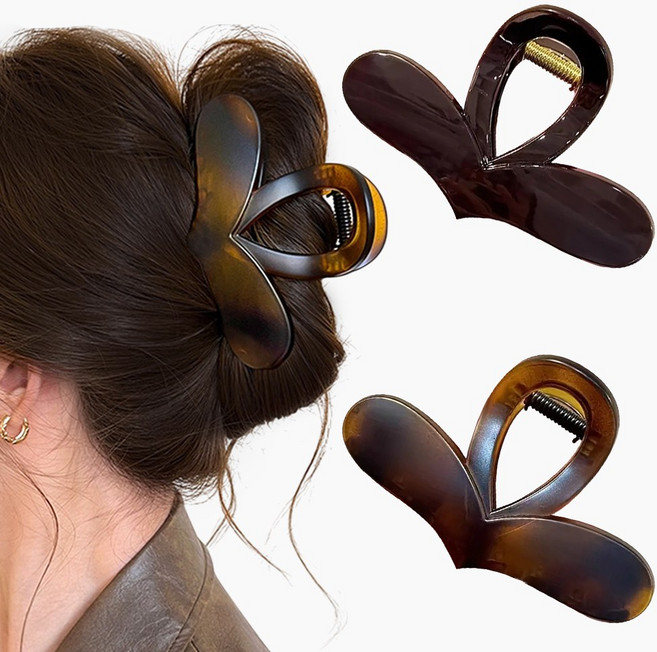 데일리 올림머리 나비 헤어집게핀 중형 2종세트