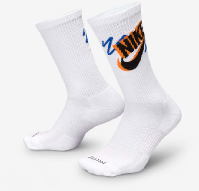 매장정품 나이키 NIKE 에브리데이 플러스 크루 삭스(3켤레) - 멀티컬러 HJ9339-901 146639, L