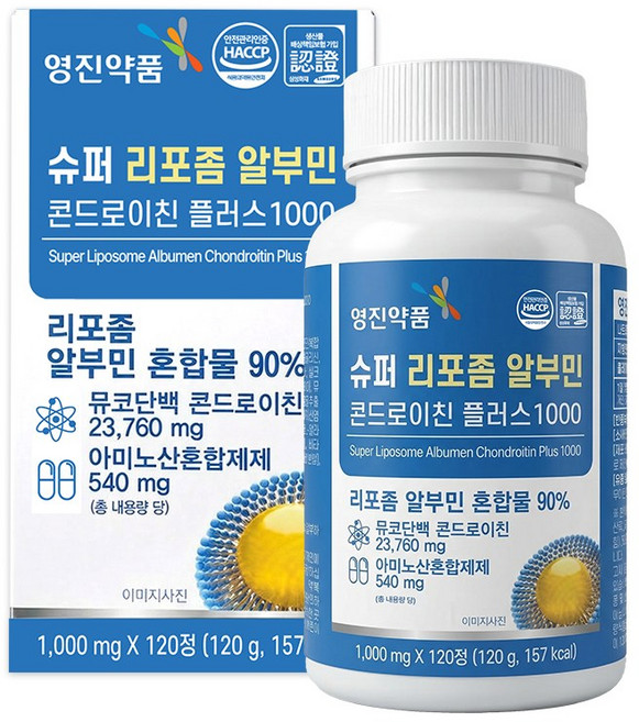 영진약품 슈퍼 리포좀 알부민 콘드로이친 플러스 1000, 1박스, 120정