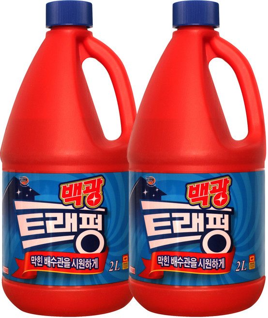 백광 트래펑 배수구세정제, 2L, 2개